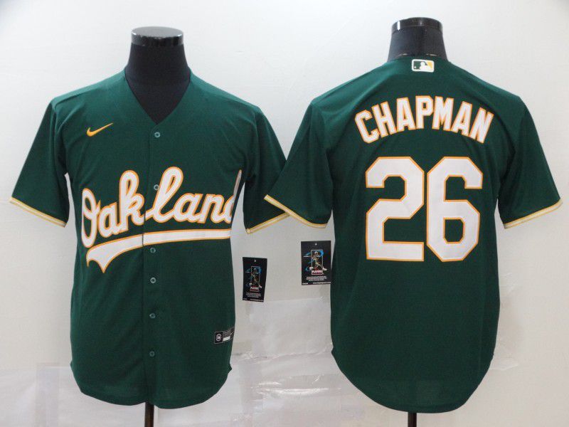 Men Oakland Athletics #26 Chapman Green Nike Game MLB Jerseys
